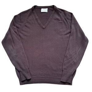 Christian Dior Vintage V-Neck Pullover Sweater Gray Brown XL